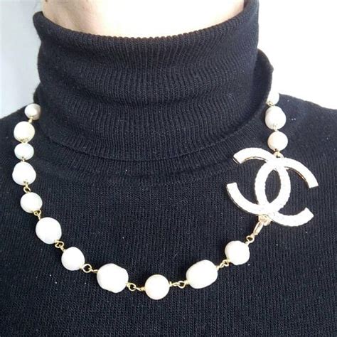 collane perle tipo chanel|Chanel collane.